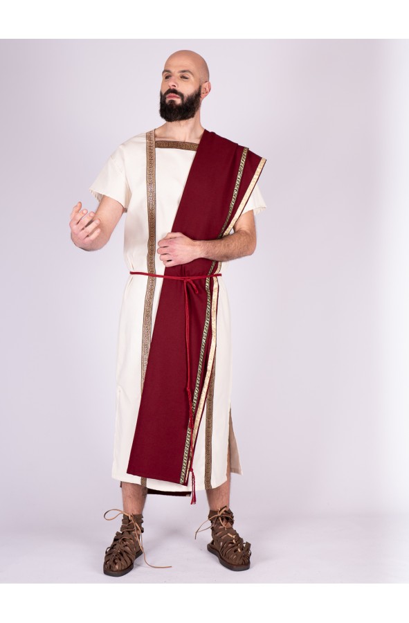 Men's long Roman costume with toga