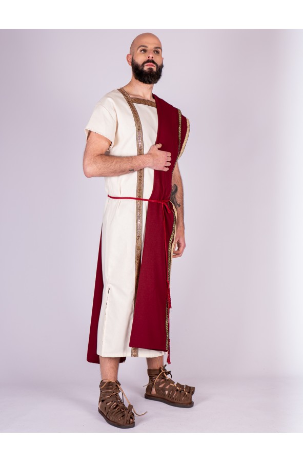 Traje romano largo de hombre con toga