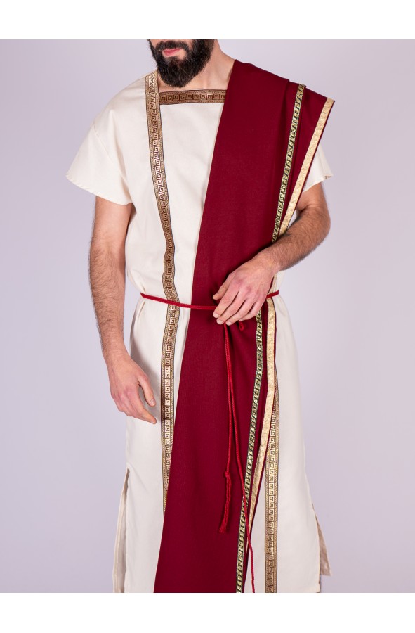 Men's long Roman costume with toga