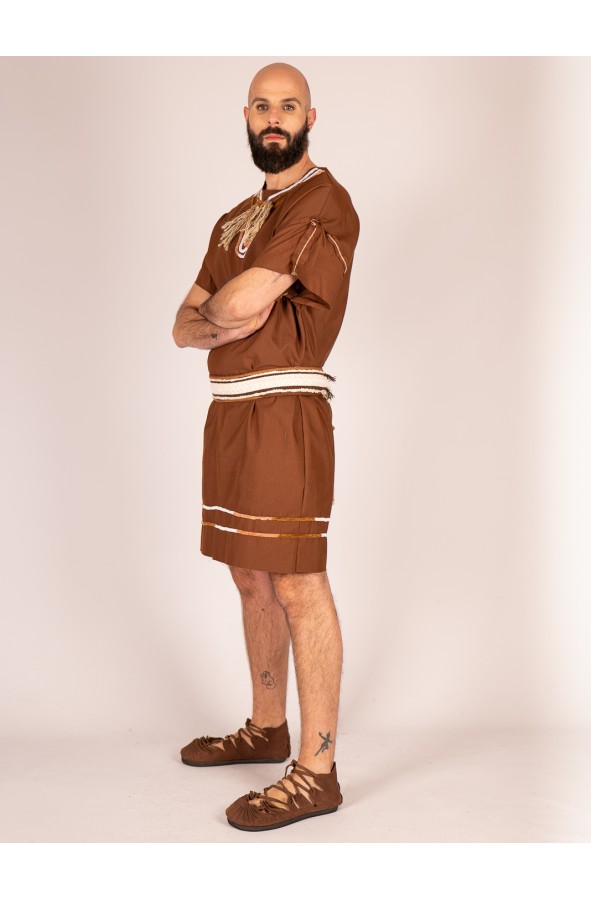 Túnica celta vikinga con cinturón de...