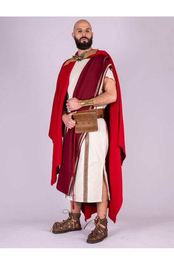 Roman red cloak with golden eagle...