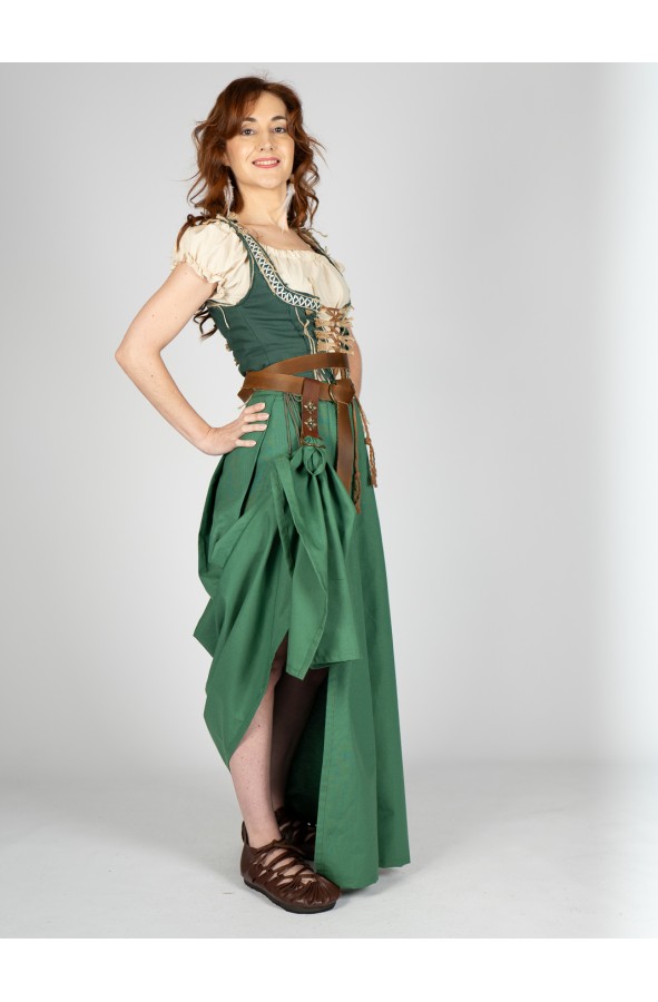 Corset bajo pecho medieval en color...