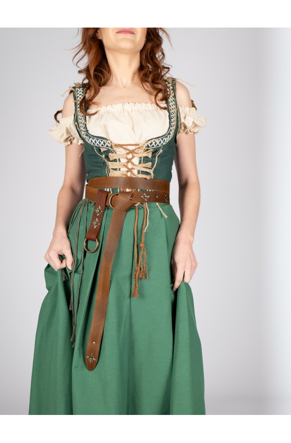 Corset bajo pecho medieval en color...