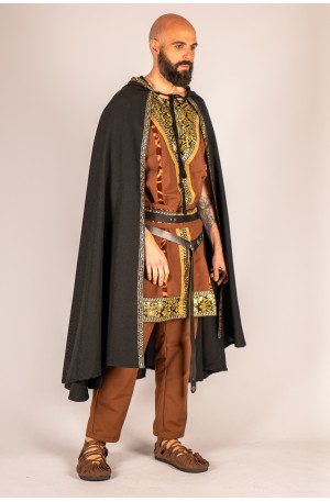 Black medieval cloak with...