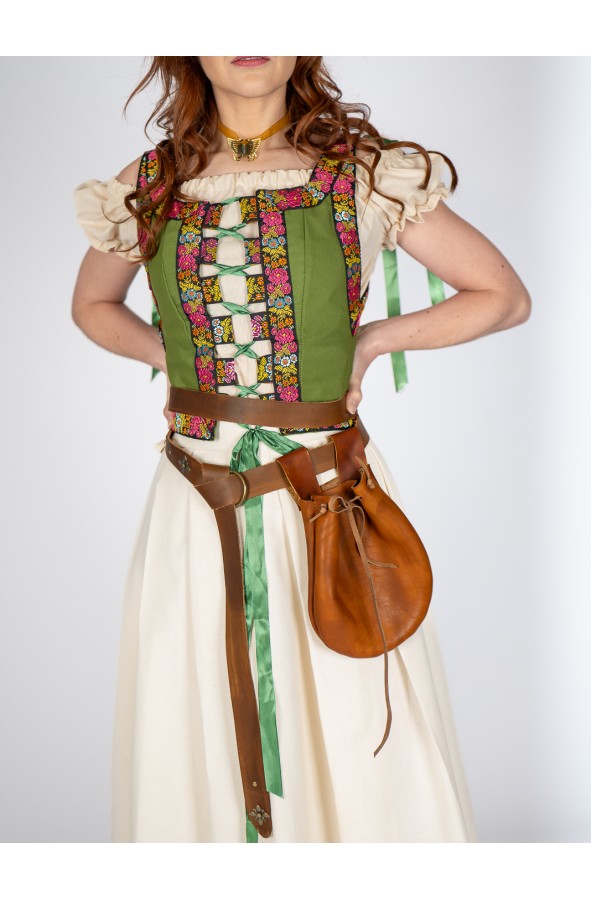 Bolsa medieval de cuero envejecido...