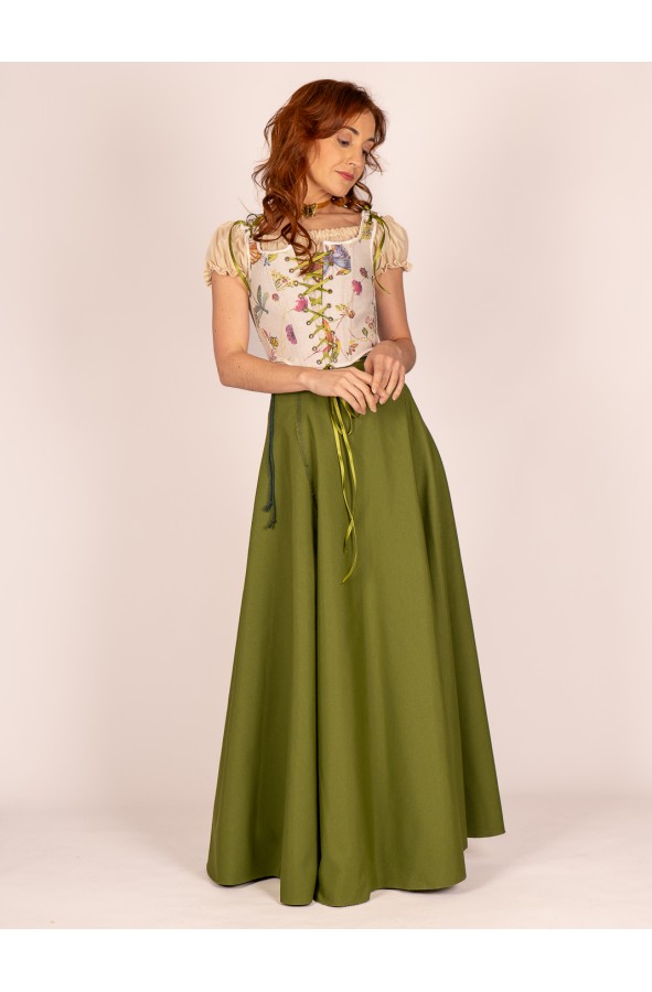 Corset floral de Yutecrea con lazos y...