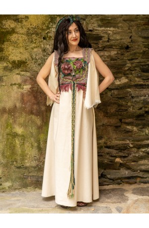 Vestido medieval de flores...