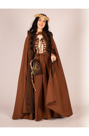 Medieval Brown Cloak with...