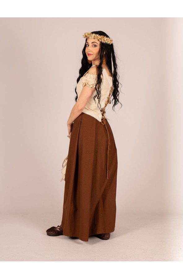 Corsé crudo con cintas rústicas y...