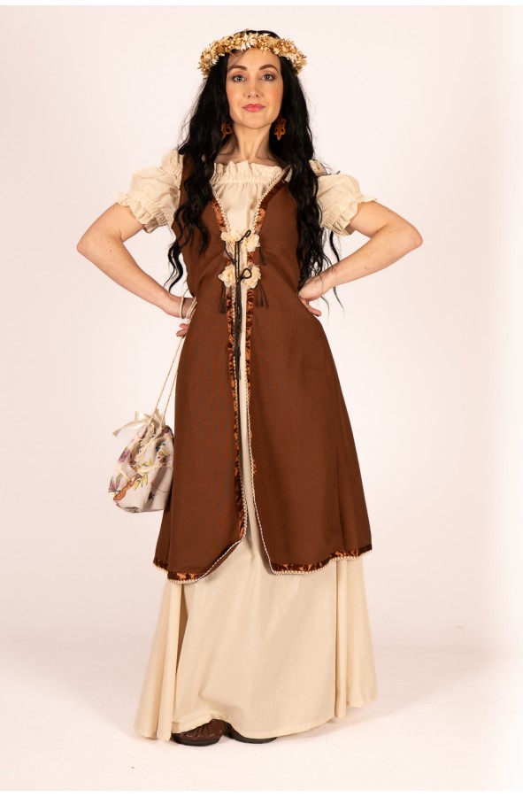 Long women’s vest in cotton with...
