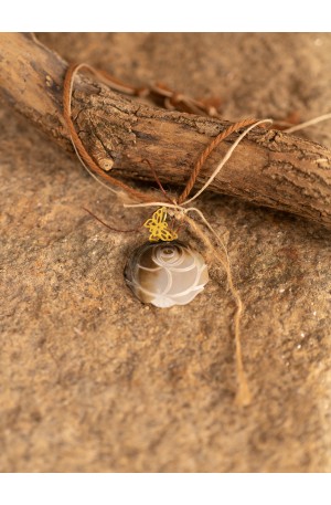 Choker with carved natural...