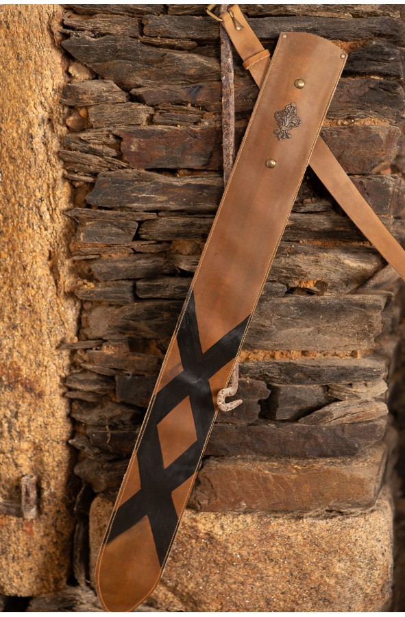 Leather knight's medieval belt with...