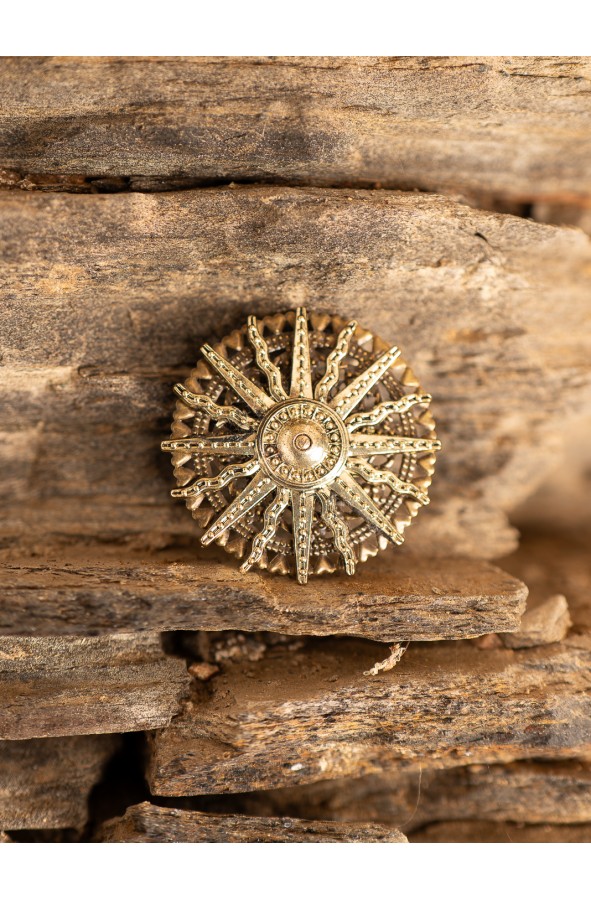 Broche dorado Sol de mediodía
