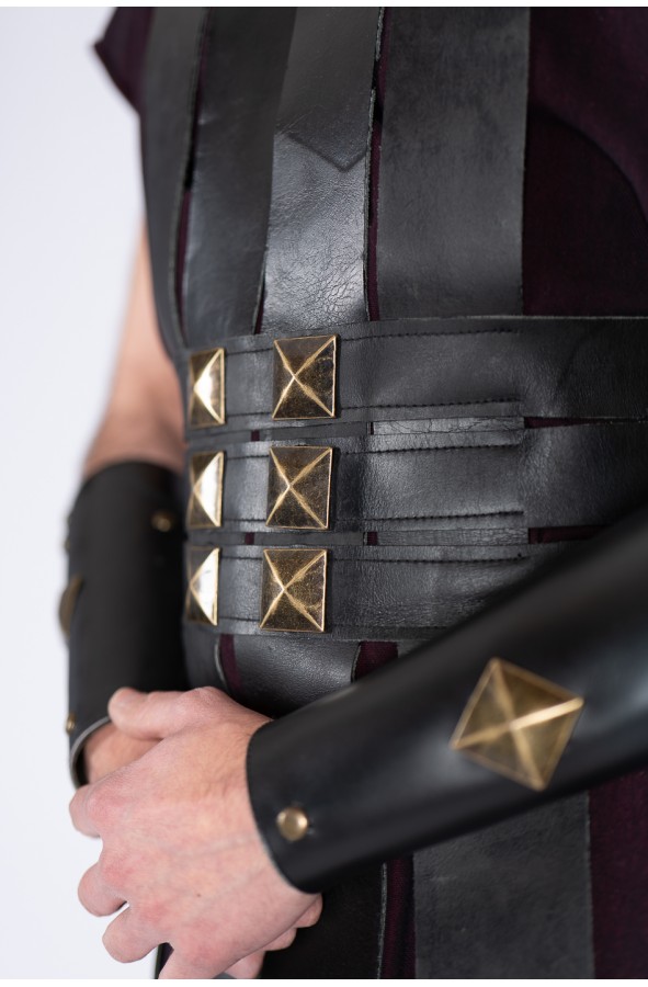 Roman soldier leather armor with strips