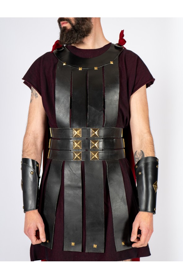 Roman soldier leather armor with strips