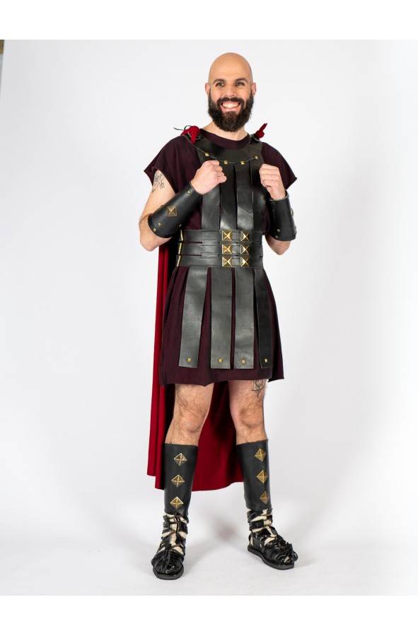 Roman soldier leather armor with strips