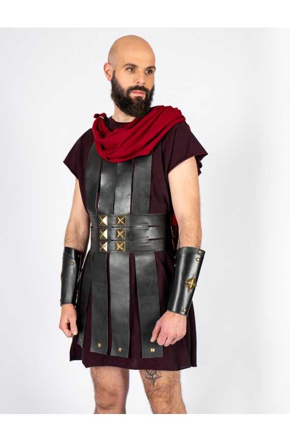 Roman soldier leather armor with strips
