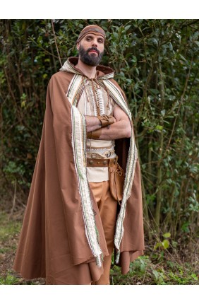 Celtic brown frayed cape