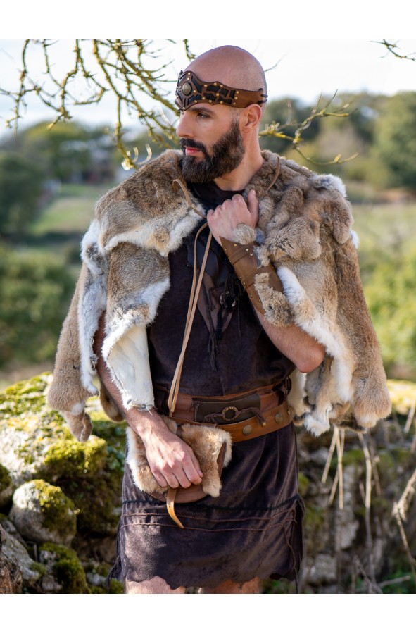 Men's Rabbit Fur Cloak for Celtic and...
