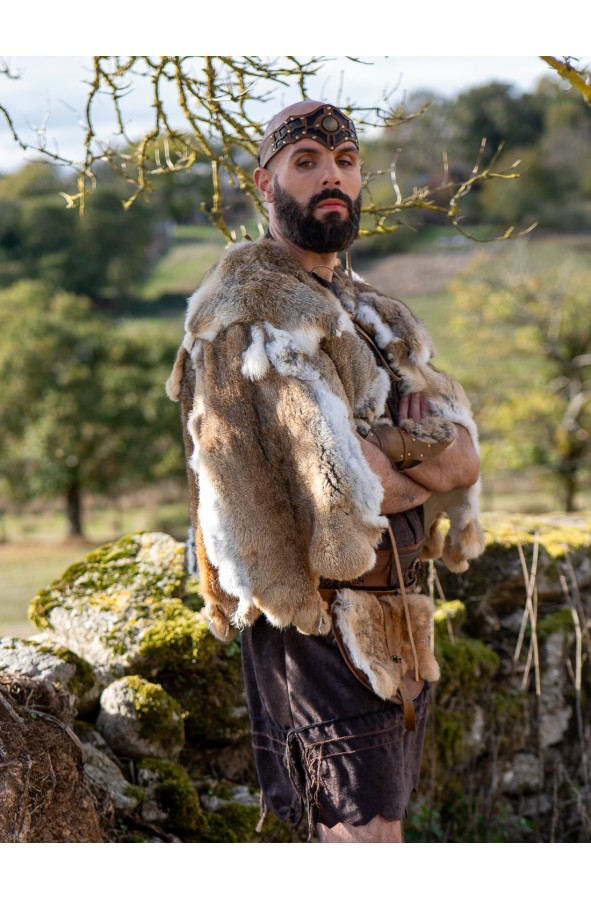 Men's Rabbit Fur Cloak for Celtic and...
