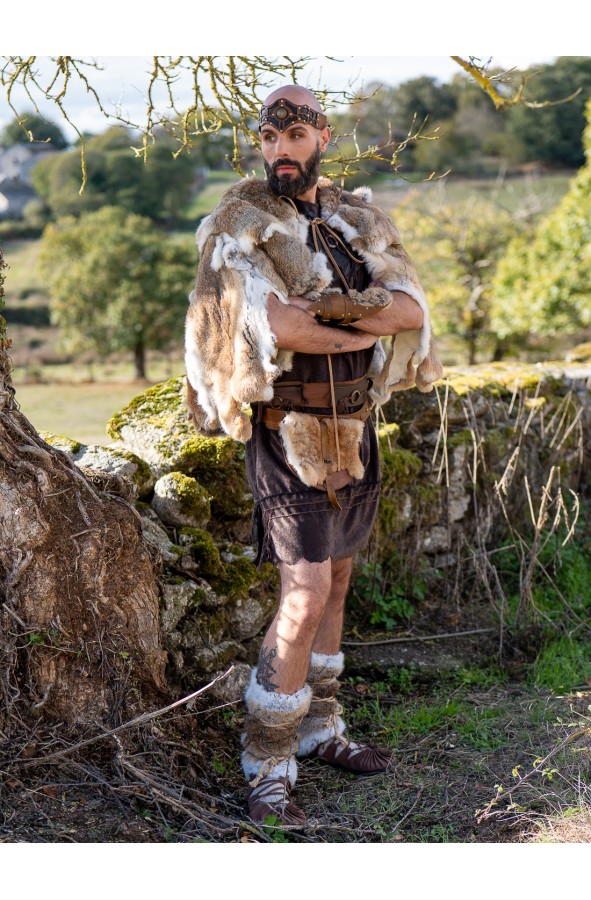 Men's Rabbit Fur Cloak for Celtic and...