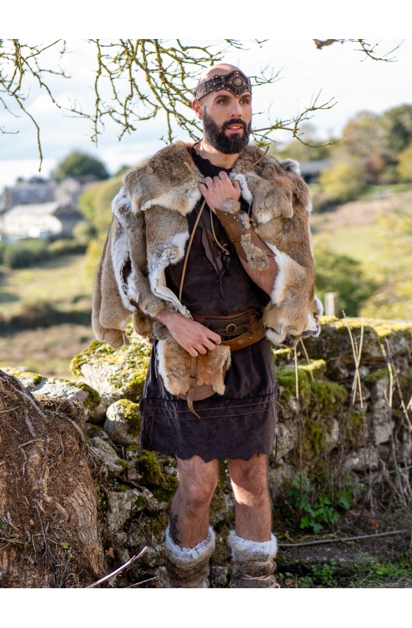 Men's Rabbit Fur Cloak for Celtic and...