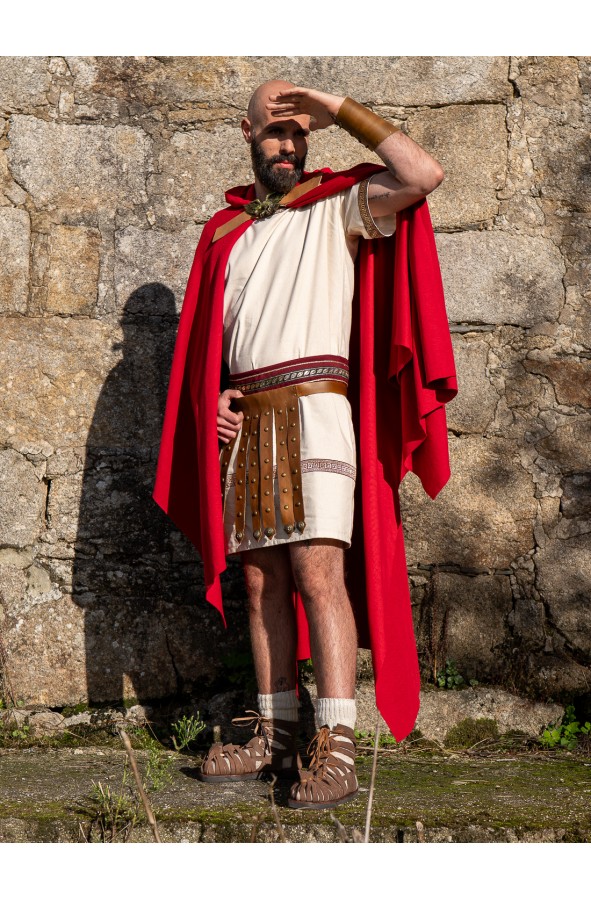 Roman red cloak with golden eagle...