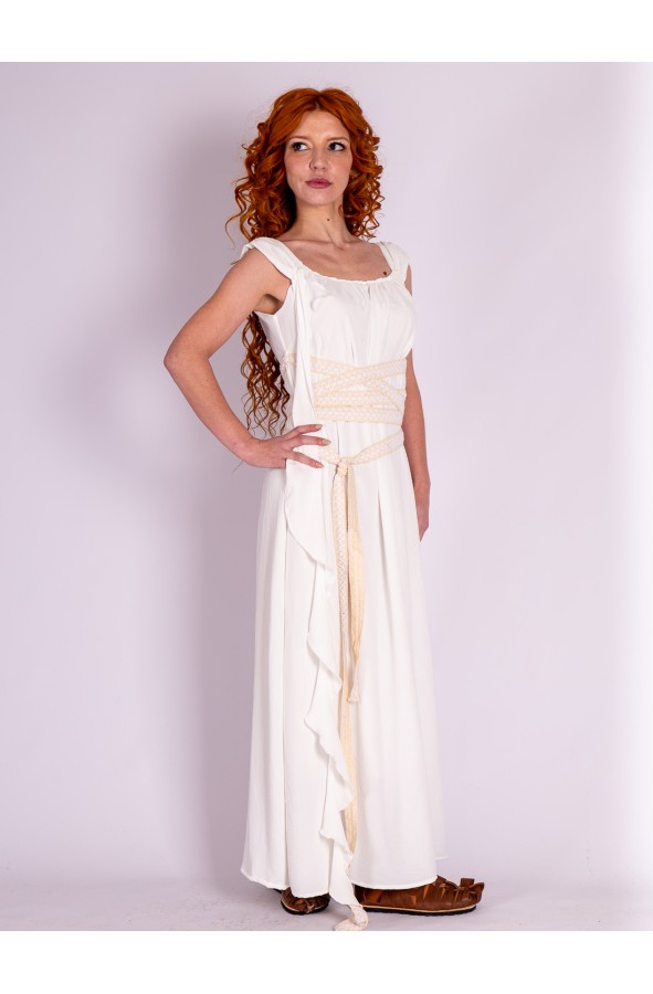 White Roman Dress  Belt