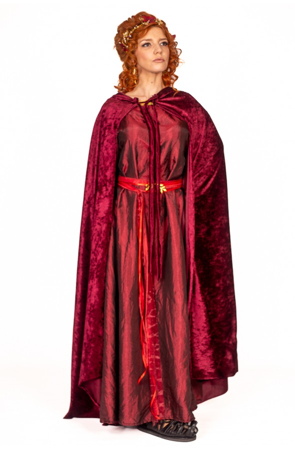 Velvet Garnet Roman Cloack for Women...