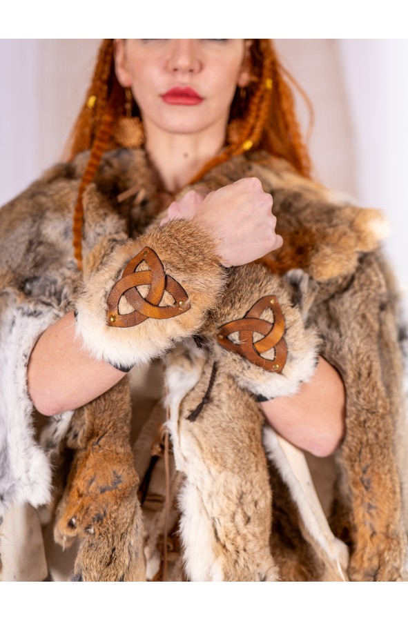 Pair of Celtic and Viking Rabbit Fur...