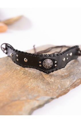 Black Leather Celtic Viking...