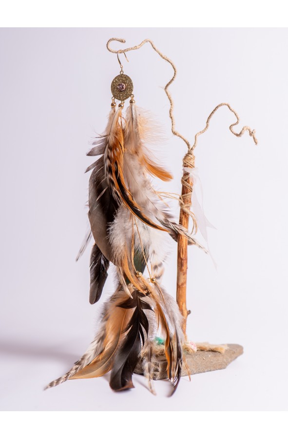 Single Celtic Viking Warrior Feather...