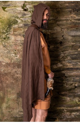 Capa asimétrica marrón con...