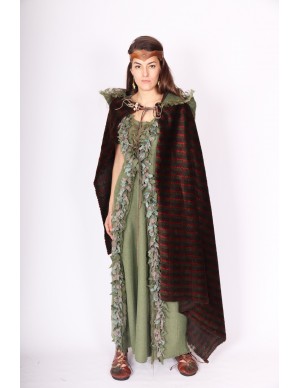 Celtic plaid hooded cloak