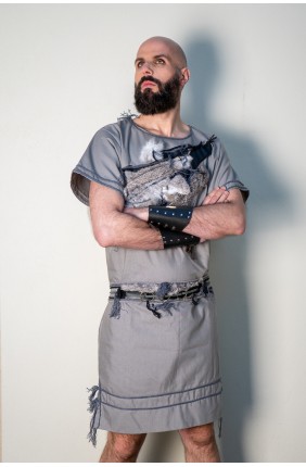 Grey Viking Outfit with...